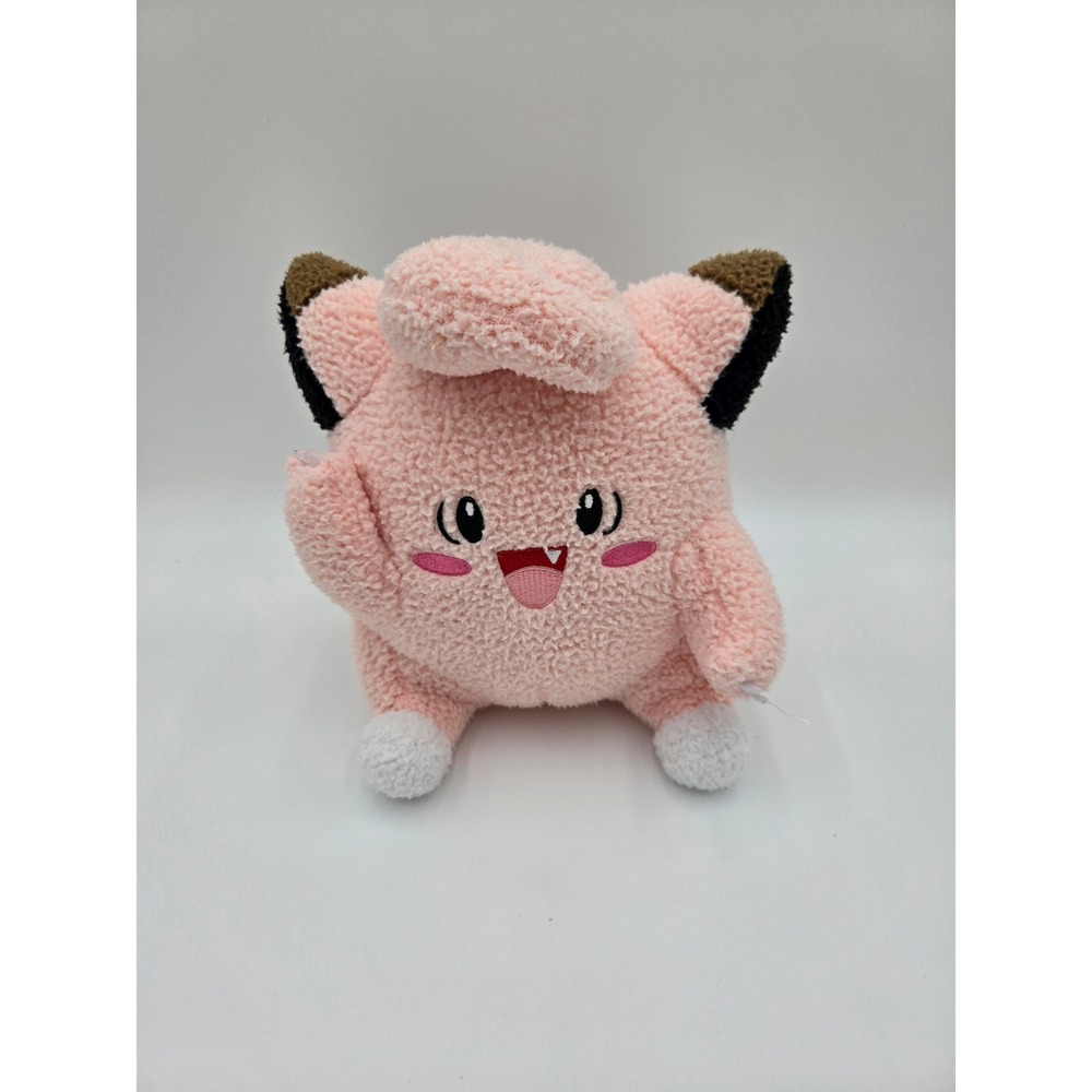 Pokemon Clefairy Plush 3rd Round Textured‎ Sherpa Pink Waving 1997 Vintage